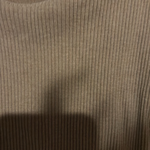 Gap medium ribbed stretch maxi dress brown short sleeve - Picture 3 of 3